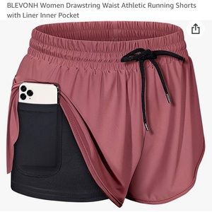 Pink running shorts